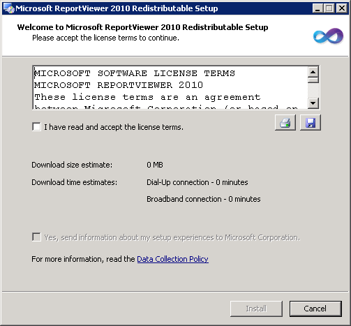 Microsoft report viewer redistributable 2008