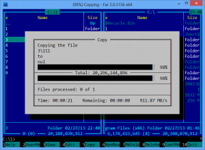 FAR Manager SSD RAID 1 reading speed 911.87 MB/s. Little slower, because of NUL device.