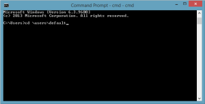CD command in Windows 8.1