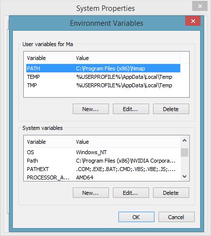 Environment variables - PATH - Windows 8.1