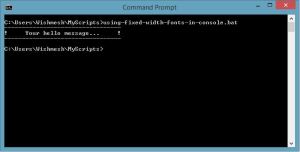Using fixed width fonts in the console