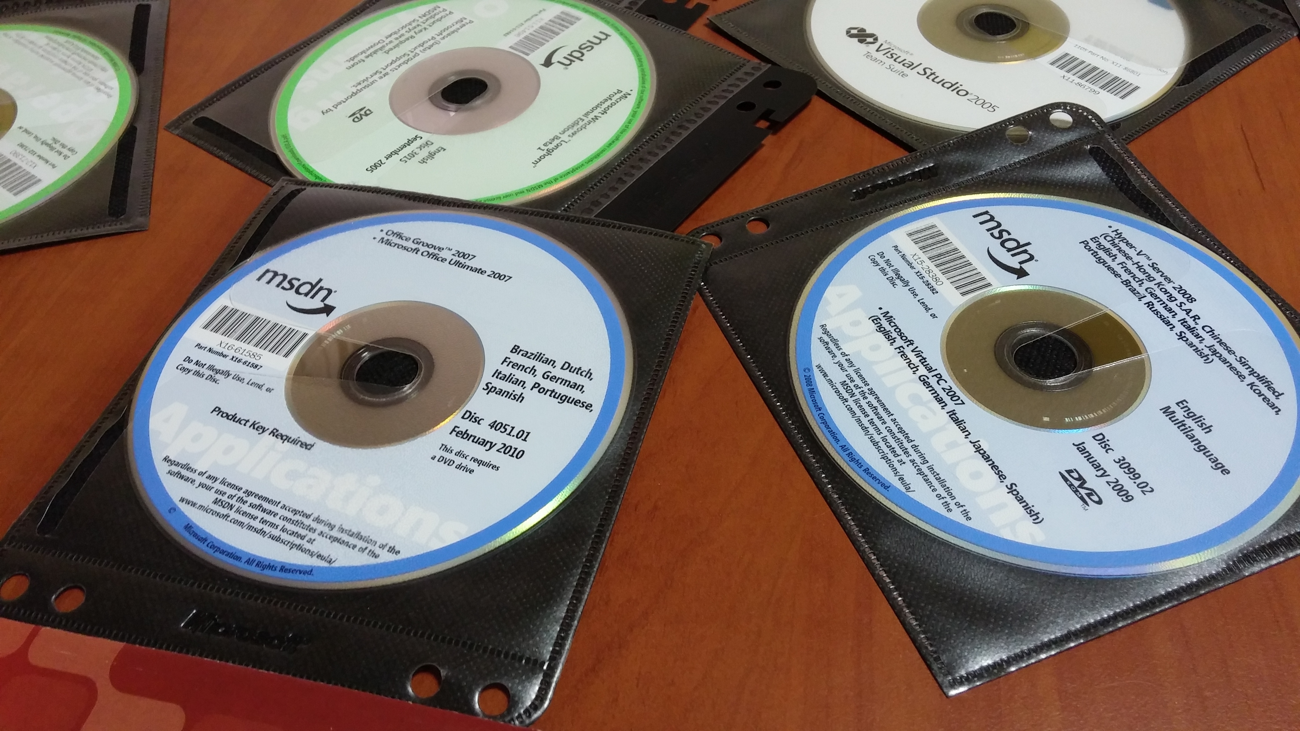 Some random MSDN disks