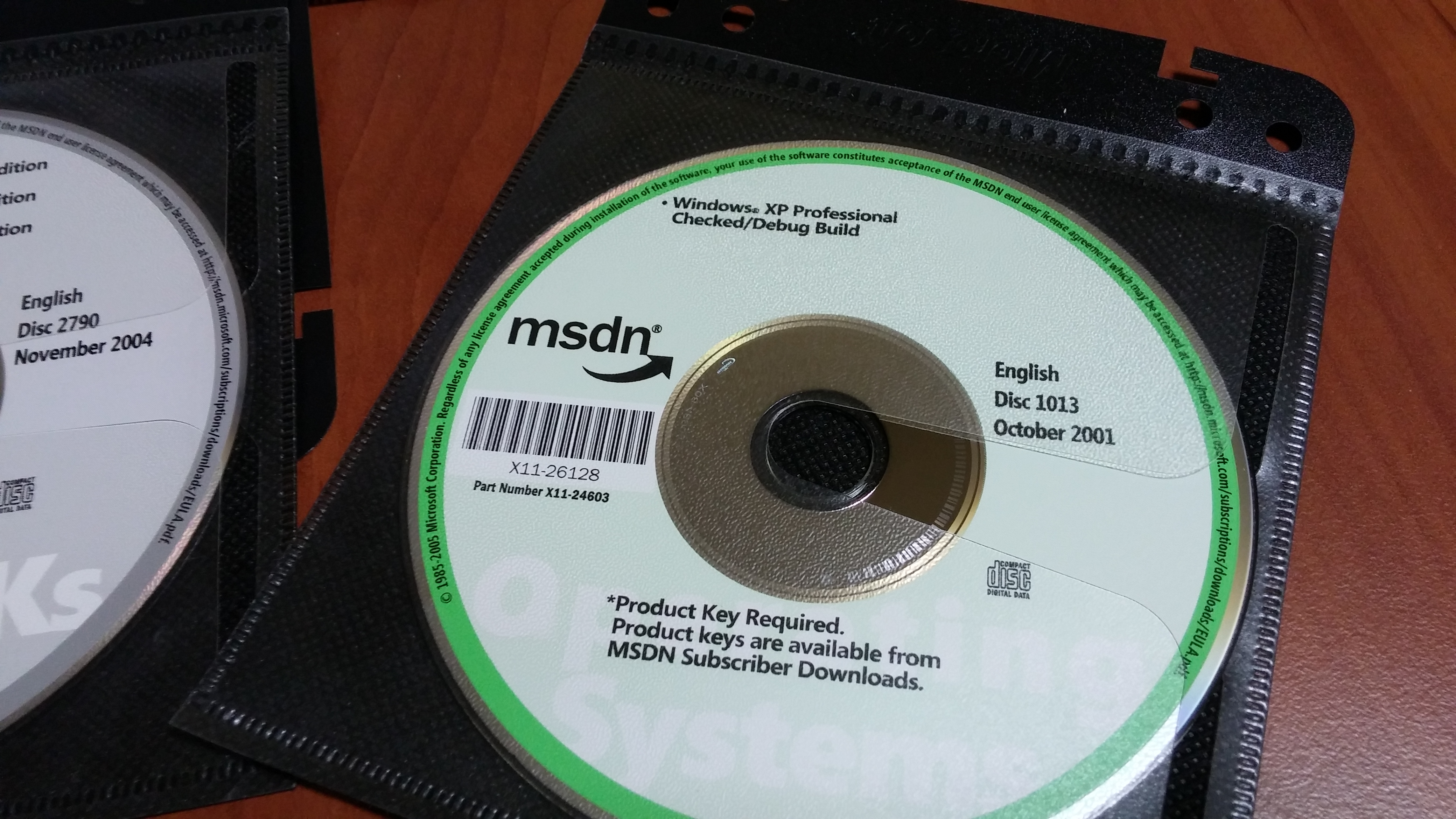 MSDN CD disk from October 2001